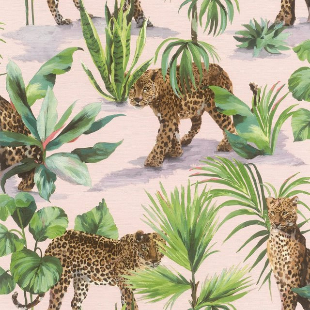 Selbstklebende Rasch Vliestapete Savanna mit exotischer Landschaft und Tieren, Mehrfarbig (Braun, Grün, Grau), B: 0,53 m x L: 6 m - Bild 1