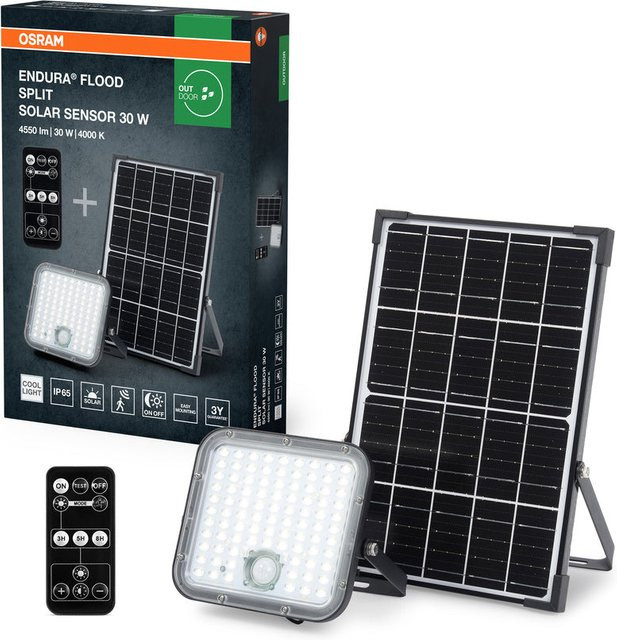 OSRAM Endura LED-Solar-Außenleuchte Floodlight in Schwarz mit Bewegungsmelder, Dämmerungssensor und Fernbedienung, 30W, 4500lm - Bild 2