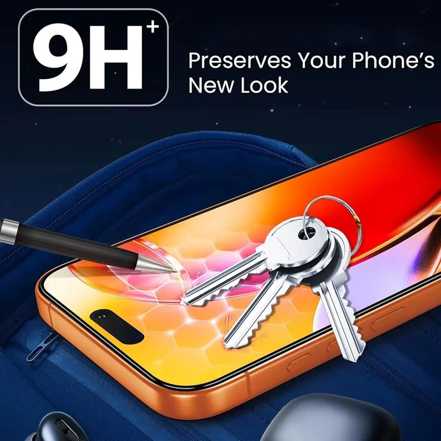 6-in-1 Vollschutz Hartglas Set für Apple iPhone 17 16 15 14 13 12 11 Pro Max Plus Air 16e inklusive Kameraschutzglas in Transparent - Bild 1