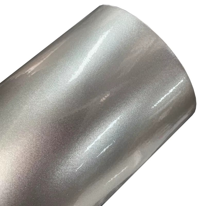 KDSTECK Vinylfolienrolle Silber Metallisch mit Luftverschluss für Kfz-Folie und Autoverpackung, Breite: 152 cm - Bild 2