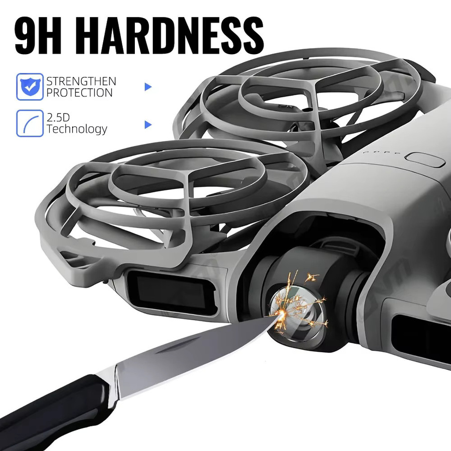 DJI Neo 2 Objektivschutz aus transparentem HD-Hartglas als kratzfeste Schutzfolie - Bild 2