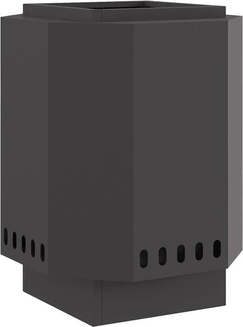 vidaXL Rauchfreier Feuerkorb aus Stahl in Schwarz mit Doppelwand-Luftzufuhr und Sekundärverbrennung, B/T/H: 38 x 38 x 51 cm - Bild 1