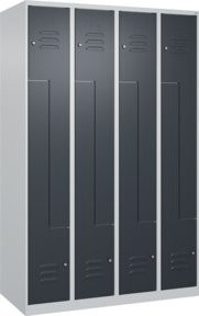 C+P Z-Spind Classic PLUS Spind mit 8 Fächern, Grau/Anthrazit, H x B x T: 185 x 120 x 50 cm - Bild 1