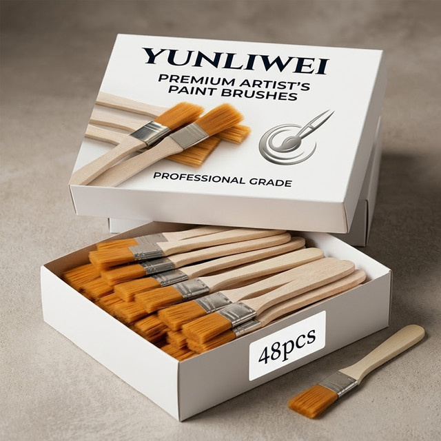 Yunliwei Holzgriff-Malpinsel in Multicolour für DIY-Kunstwerke und Bastelarbeiten - Bild 1