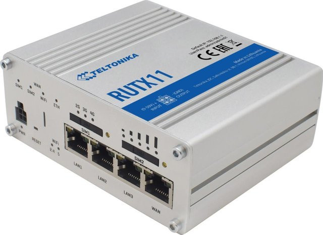 Teltonika RUTX11 WLAN Router mit LTE, Wi-Fi 5, Bluetooth und 4-Port-Switch in Grau - Bild 3