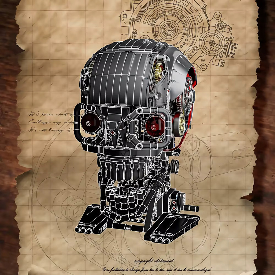 GSF Mechanischer Totenkopf-Bausatz, Leuchtbausatz, Modell - Bild 5