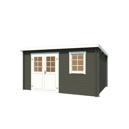 Lasita Gartenhaus Amira in Grau-Grün lasiert, B/H/T: 400 x 211 x 313,9 cm - Bild 3