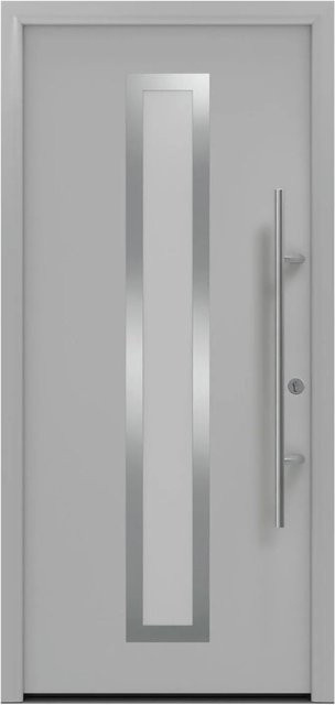 EcoStar Haustür Isopro Secur IPS 700S mit Glaseinsatz, Weißaluminium, B: 110 cm, H: 210 cm, DIN Rechts, RC2 - Bild 1