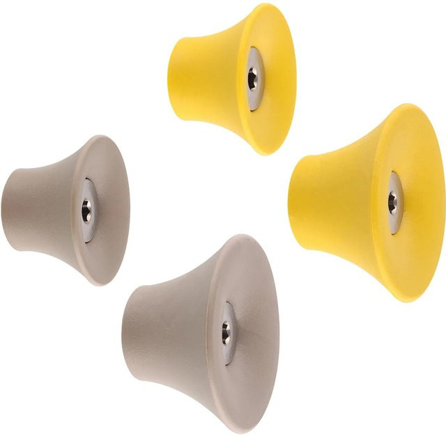 Wagner Wandhaken-Set Tulip WH 0320 in Taupe und Honiggelb, 4 Stück aus Stahl und Kunststoff - Bild 1