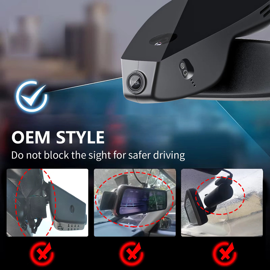 Mangoal 4K Dashcam für BMW i4 (2022-2025) mit STARVIS 2 IMX678 IMX675 Sensor, WLAN & App, Schwarz - Bild 2