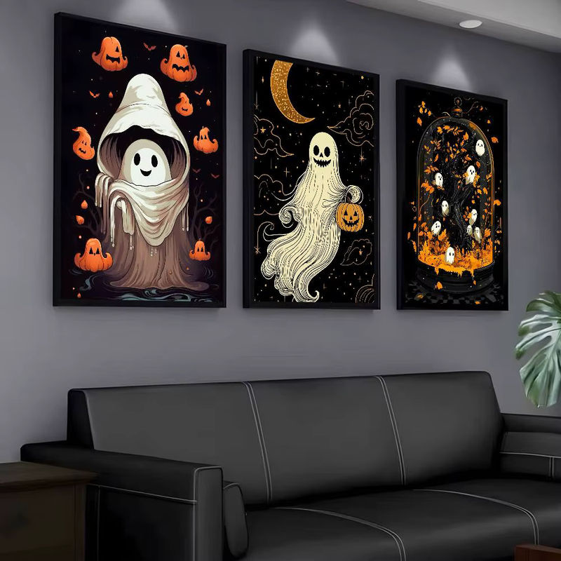 Wasserdichtes Halloween Geister Poster als klebrige Wandkunst für dein Zuhause in Mehrfarbig - Bild 4