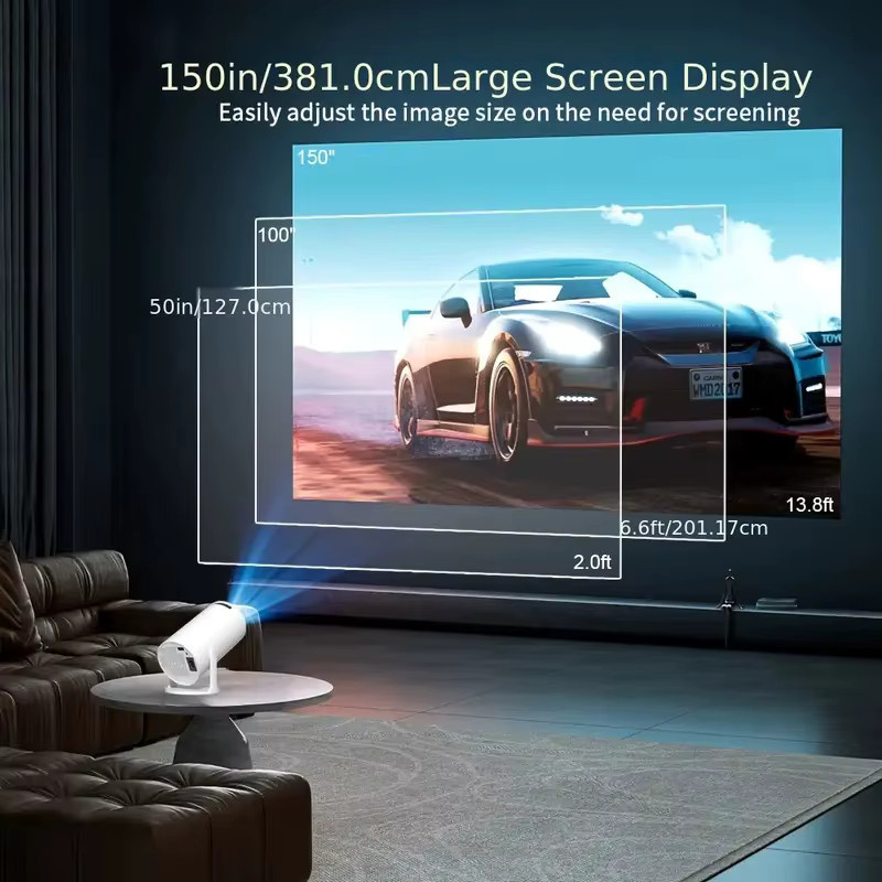 MAOHUTER HY300 M300 Projektor 4K UHD LED Heimkino mit Android 11 und Dual Wi-Fi 6 in Weiß - Bild 6