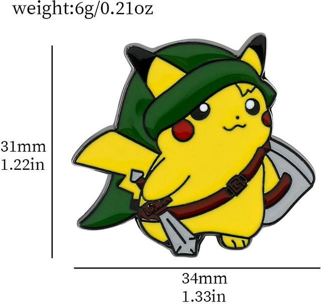 Yiran toy 1 Anime Pokémon Emaillen-Anstecker Pikachu Gengar Glumanda Broschen Metall Emaille Abzeichen - Bild 1