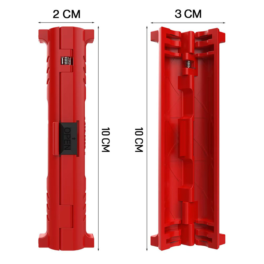 Ampcom Elektro-Drahtstripper und Netzwerk-Abisolierzange für Koaxialkabel in Schwarz und Rot - Bild 3