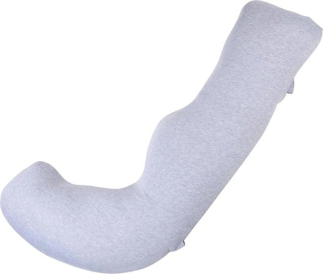 Momcozy J-Form Schwangerschaftskissen aus Seidenbaumwolle mit abnehmbarem Bezug - Bild 1
