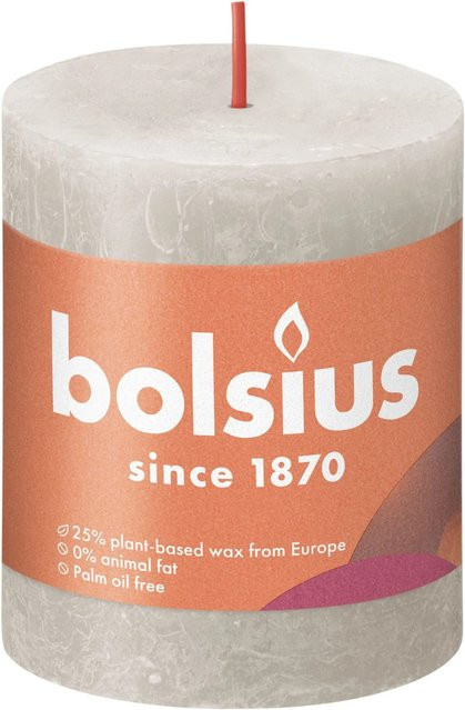 Bolsius Rustik-Kerze Shine Sandgrau Durchmesser: 68 mm Höhe: 80 mm - Bild 1
