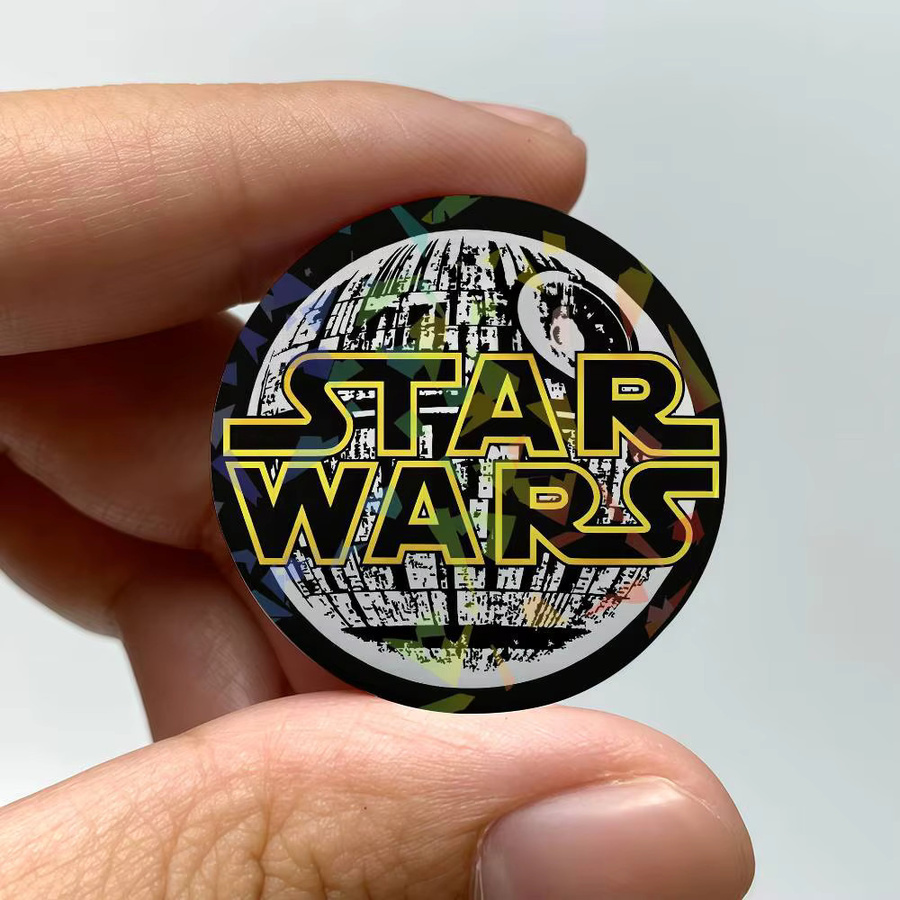 Star Wars Brosche, Rundes Laser-Abzeichen, Bunt - Bild 6