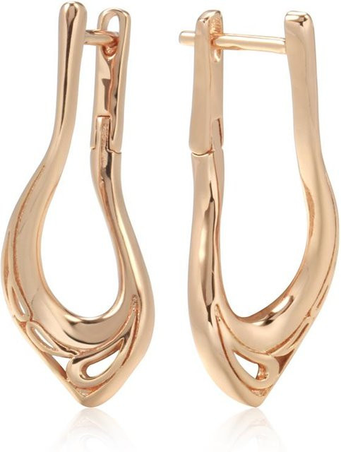 Hängeohrringe Kupfer, Roségold, Zirkonia, Damen - Bild 1