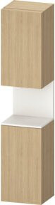 Duravit Hochschrank Qatego in Beige Matt mit 2 Glastüren und LED-Beleuchtung, B/T/H: 40 x 36 x 176 cm - Bild 1