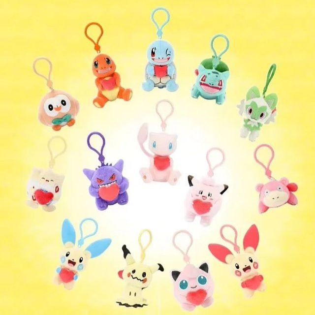 Potdemiel Pokémon Pikachu Bulbasaur Gengar Mimikyu Plusle Minun Kawaii Plüsch Stofftier Schlüsselanhänger - Bild 1