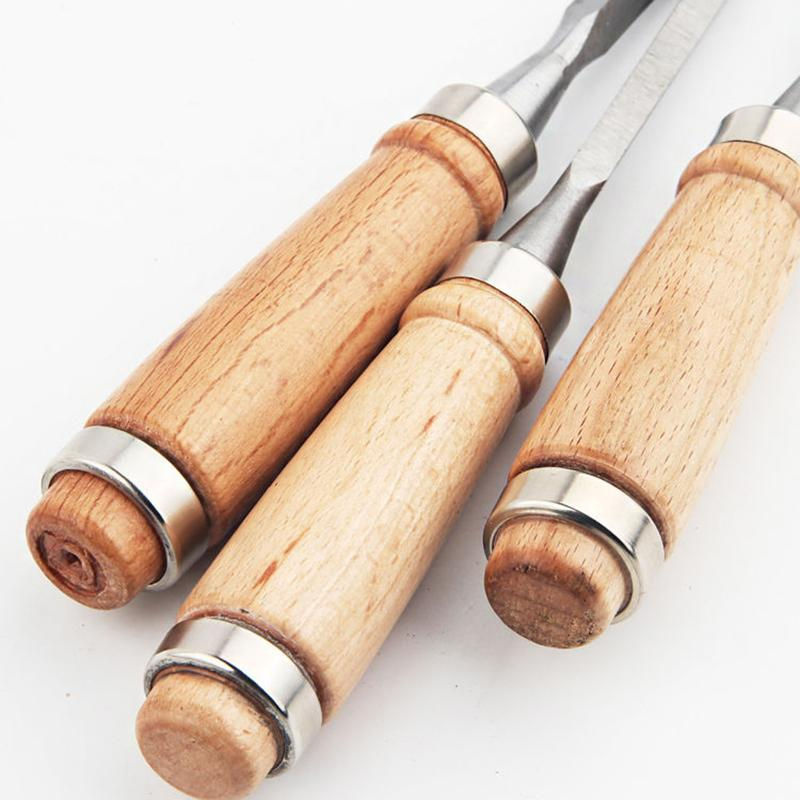 WTEMPO 12-teiliges Schnitzmeißel-Set aus Edelstahl mit Tragetasche, Farbe: Beige/Mehrfarbig - Bild 4