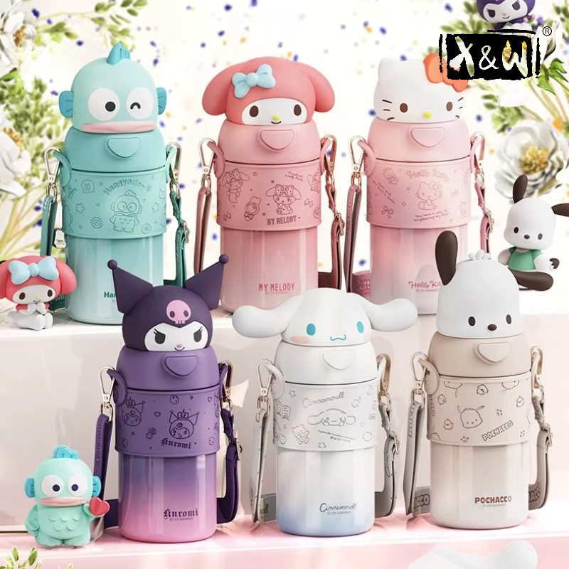 XW Sanrio Serie Puppenkopf Thermosbecher mit Pop-Up-Strohhalm aus 316 Edelstahl, 560 ml - Bild 2
