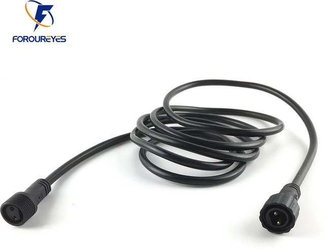 Foroureyes IP67 Wasserdichtes Verlängerungskabel 2-Pin für LED Außen-Lichterketten, Länge: 2 m - Bild 1