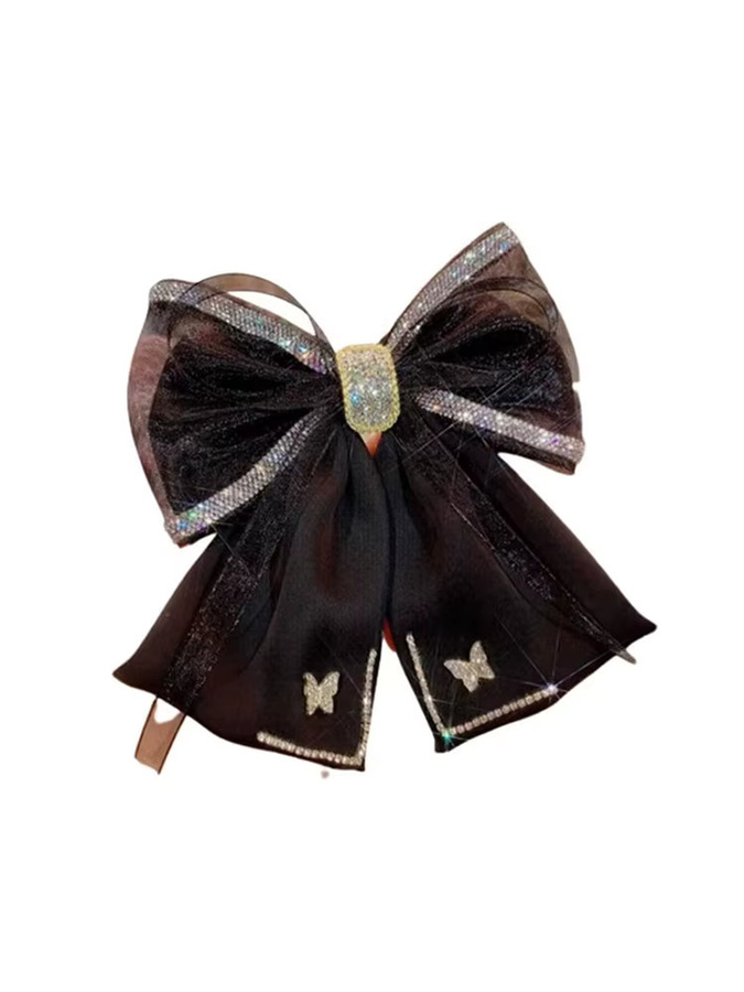 Haar Clip Schmetterling, Mesh Bogen, Strass Kristall, Damen - Bild 4