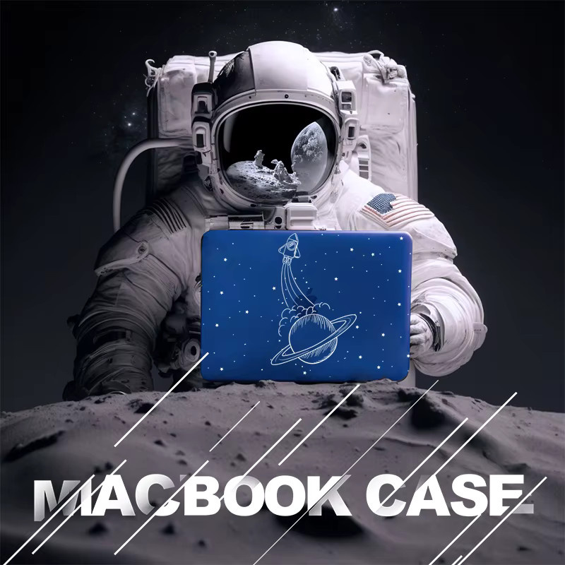 3D Planet Laptop-Hülle mit Planeten-Design für MacBook Air 13 und 15 Zoll (Modelle 2025, M2, M3, M4 Chip), Farbe: Blau - Bild 4