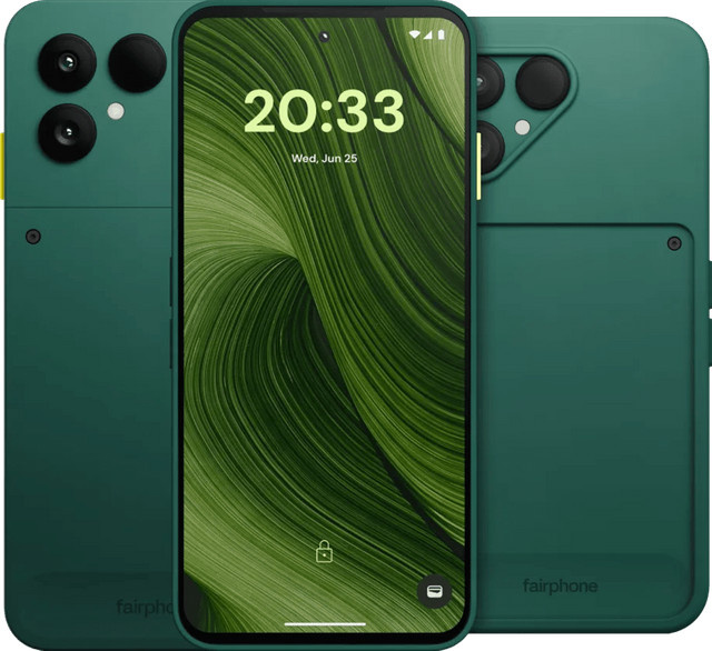 Fairphone 6 Smartphone 256GB Grün 5G mit Fairphone 6 Protective Backcover Grün - Bild 1