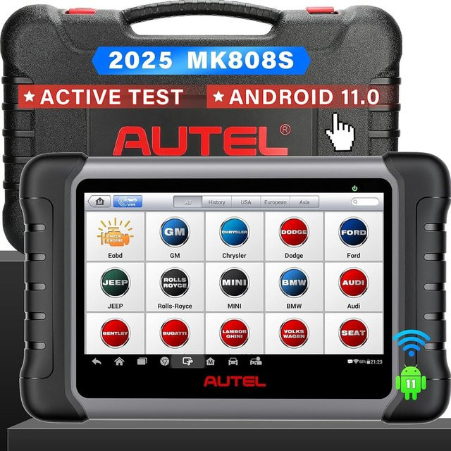 Autel MaxiCOM MK808S Bidirektionales Diagnosegerät in Schwarz mit OBD2-Scanner und bidirektionaler Steuerung - Bild 1