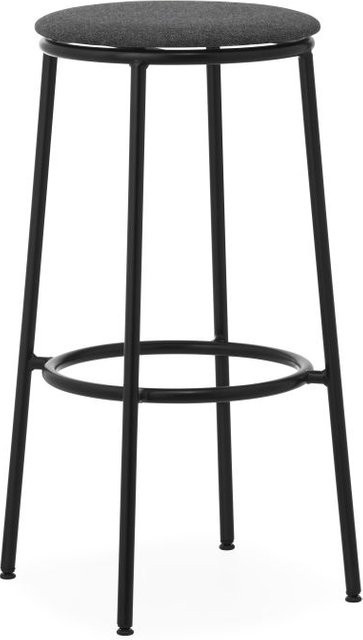 Normann Copenhagen Circa Barhocker in Schwarz mit Stoffbezug und Metallgestell - Bild 1