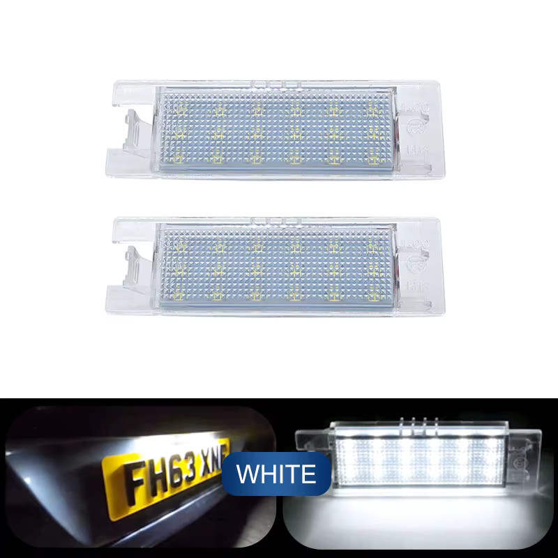 2er-Set Canbus LED Kennzeichenleuchten in Weiß für Fiat Bravo, Grande Punto, 500L, Doblo, Croma und Marea - Bild 2