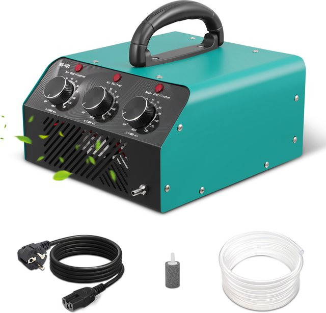Jugacool Ozongenerator 60000mg/h Ozon-Luftreiniger für den Haushalt in Green und Turquoise mit 120-Minuten-Timer zur Entfernung von Schimmel und Rauch - Bild 1