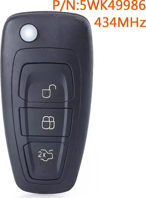 DIYKEY Fernschlüsselanhänger 434 MHz für Ford C-Max Focus Galaxy Grand C-Max Mondeo S-Max in Schwarz - Bild 1