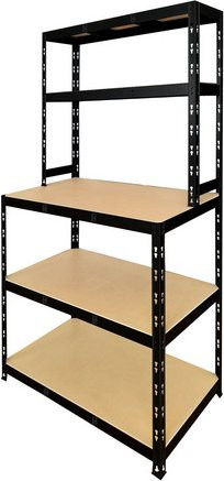 GO/ON! Mehrzweck-Steckregal aus Metall in Schwarz, B/H/T: 100 x 180 x 60 cm - Bild 1