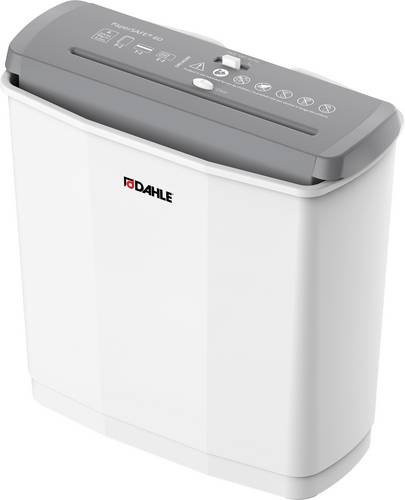 Dahle PS 60 Aktenvernichter in Weiß mit 6mm Streifenschnitt und 11l Fassungsvermögen für 6 Blatt, geeignet für Heftklammern und Kreditkarten - Bild 1