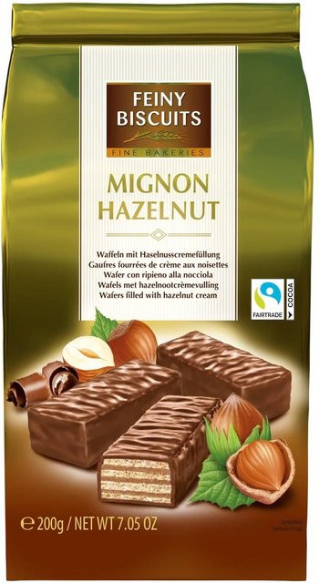 Feiny Schokoladenüberzogene Erdnusswaffeln Kekse 200 g - Bild 1