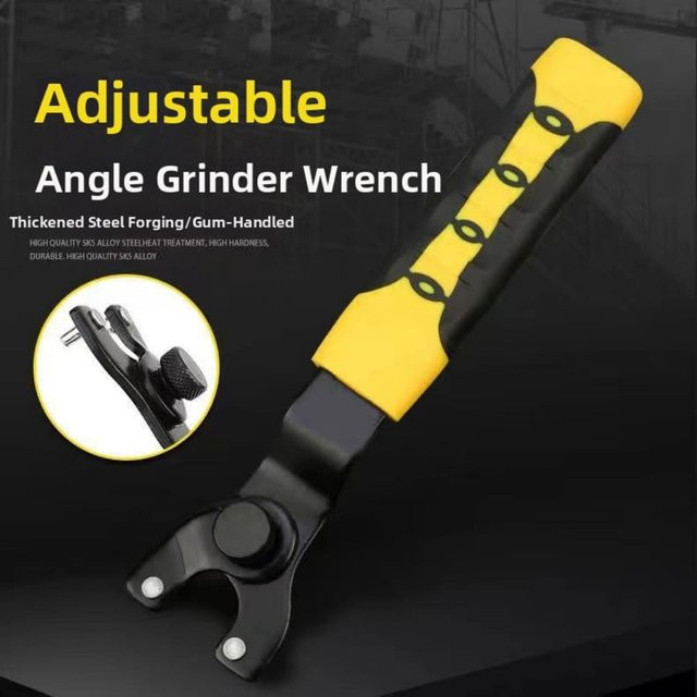 VIBRATITE Verstellbarer Stiftschlüssel für Winkelschleifer für Sicherungsmuttern von 10 bis 47 mm mit ergonomischem rutschfestem Griff - Bild 1