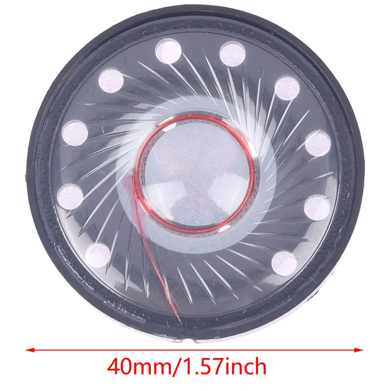 2er-Set HiFi Kopfhörer Lautsprecher Treiber 40mm, 32 Ohm, 112dB, Schwarz, DIY Reparaturteile - Bild 3