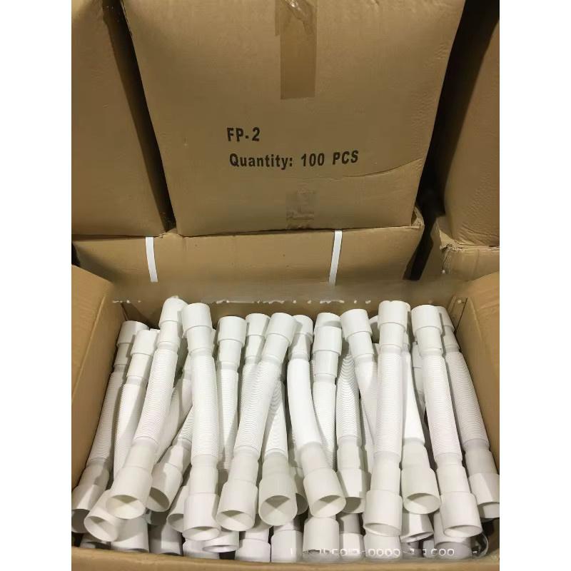 Universeller flexibler Abflussschlauch aus Kunststoff für das Badezimmer, weiß, Durchmesser: 40 mm und 50 mm auf beiden Seiten - Bild 2