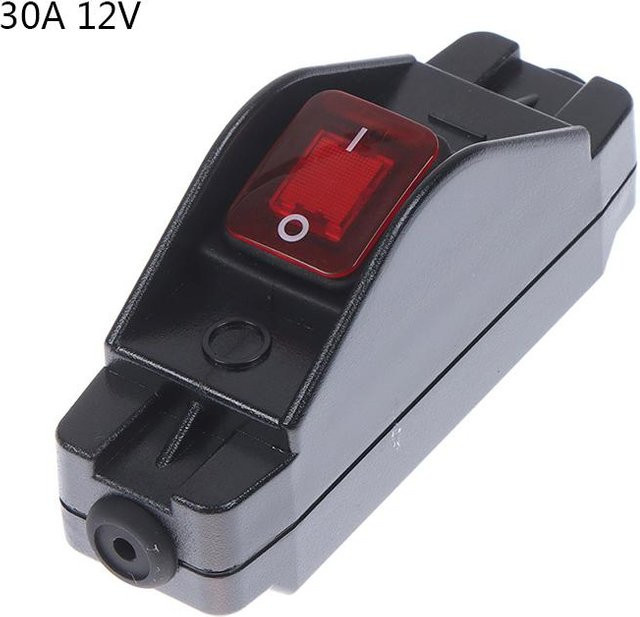 Jr-617 Wasserdichter In-Line-Schalter als runder Schnurschalter in Rot und Schwarz aus Kunststoff - Bild 1