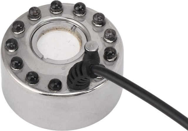 mfySpace 12 LED Nebelmaschine Vernebler für Wasserbrunnen und Teich in Grau/Silber mit DC 5V Schnittstelle - Bild 1