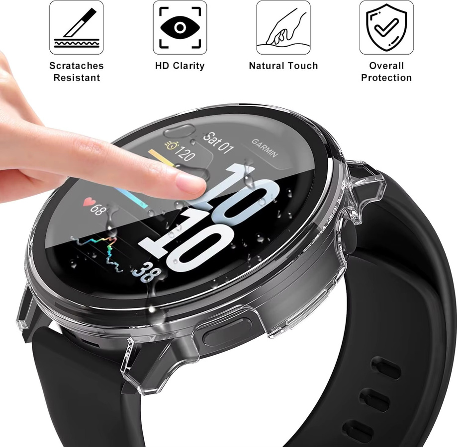 Garmin Uhrenzubehör, Glas und Hülle, Schwarz, Unisex - Bild 3