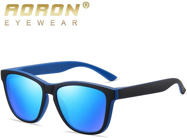 AORON Sonnenbrille, Vollrand, Square, Kunststoff, blau/schwarz, Unisex, polarisiert - Bild 1