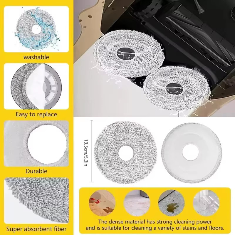 Dreame Ersatzteil-Set für L10s Ultra Gen2 und L10s Pro Ultra Heat mit Hauptbürste, Seitenbürste, HEPA-Filter, Wischmopp und Staubbeutel - Bild 2