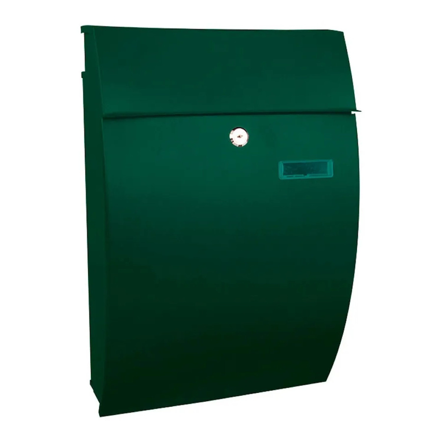 PROREGAL Wandbriefkasten Geronan mit Namensschild in Grün, H x B x T: 48 x 32,2 x 15,5 cm, Einwurföffnung 24 x 4 cm - Bild 2