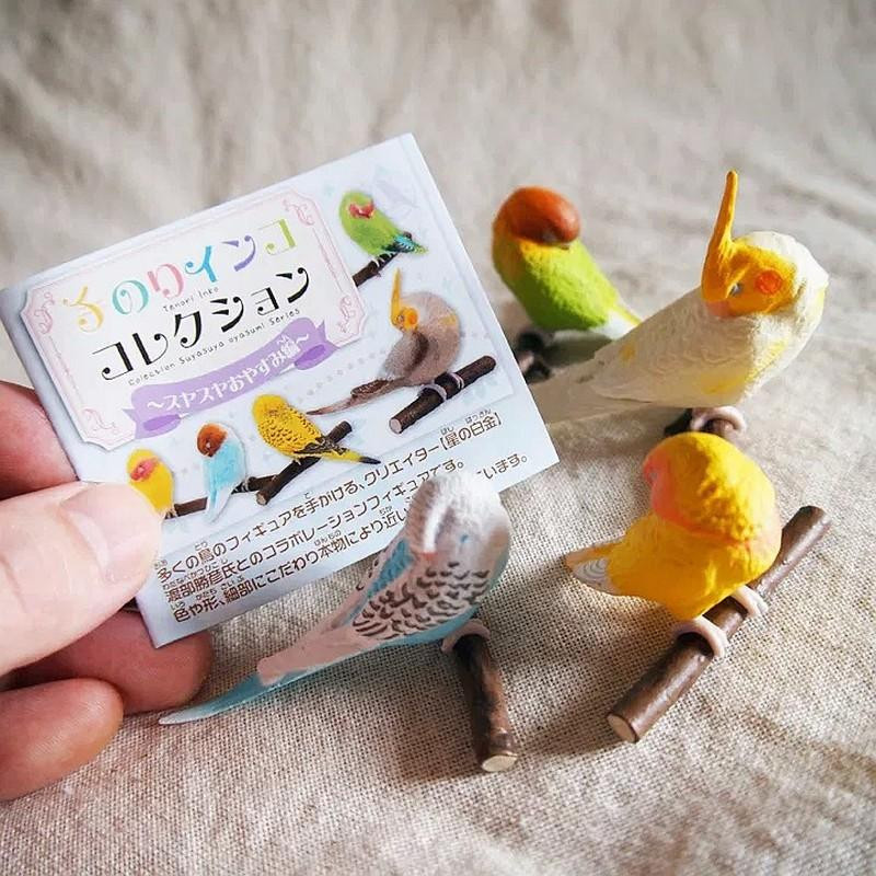 Yiran toy 1 Gashapon Vogel Actionfigur Wellensittich Nymphensittich Unzertrennlicher - Bild 2