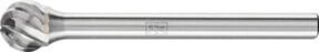 PFERD Hartmetall Hochleistungsfrässtift INOX Kugel KUD in Silber, Kugel Ø 06 mm, Schaft-Ø 3 mm für Edelstahl - Bild 1