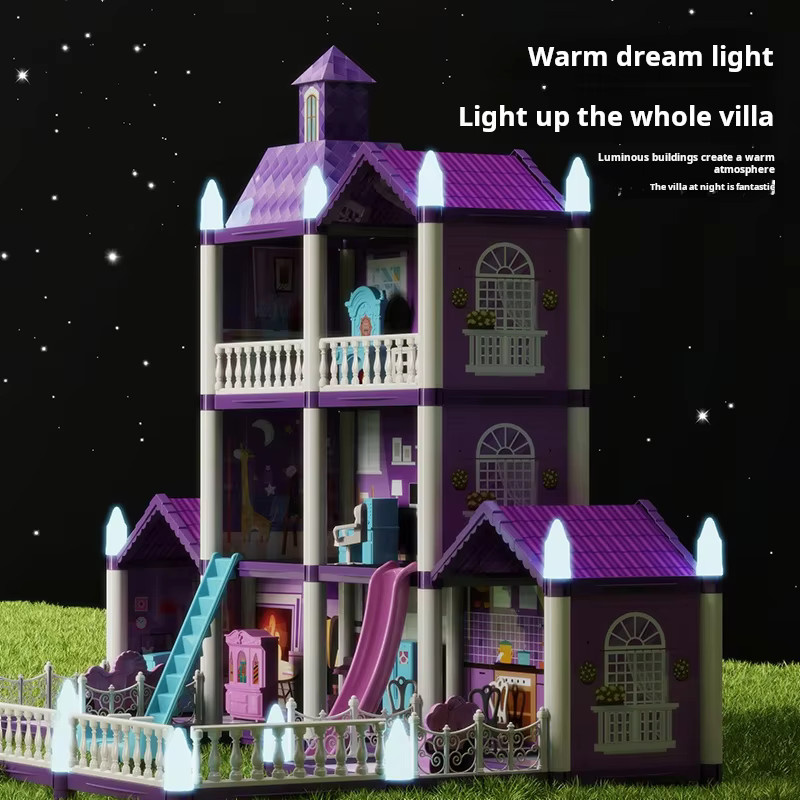 CONUSEA DIY Villa Schloss Montage Puppenhaus, Mini Möbel Zubehör, Fantasy - Bild 2